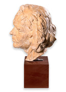 Sergio de Giusti Modernist Contemporary White Ceramic Male Bust Sculpture