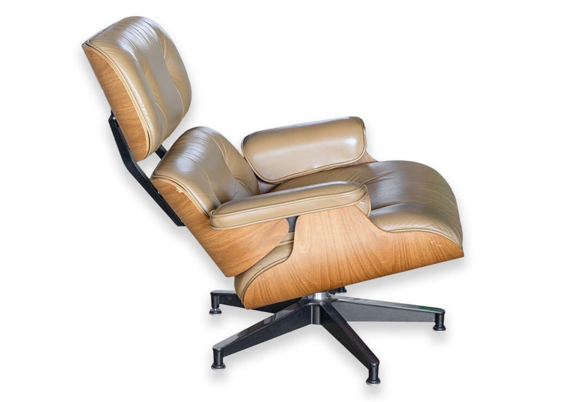 Herman Miller Eames Lounge Chair and Ottoman Beige 50th Anniversary Edition