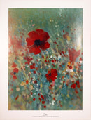 Richard Kozlow Chuck Muer Wine Vintage Art Posters Iris, Day Lilies, & Poppies