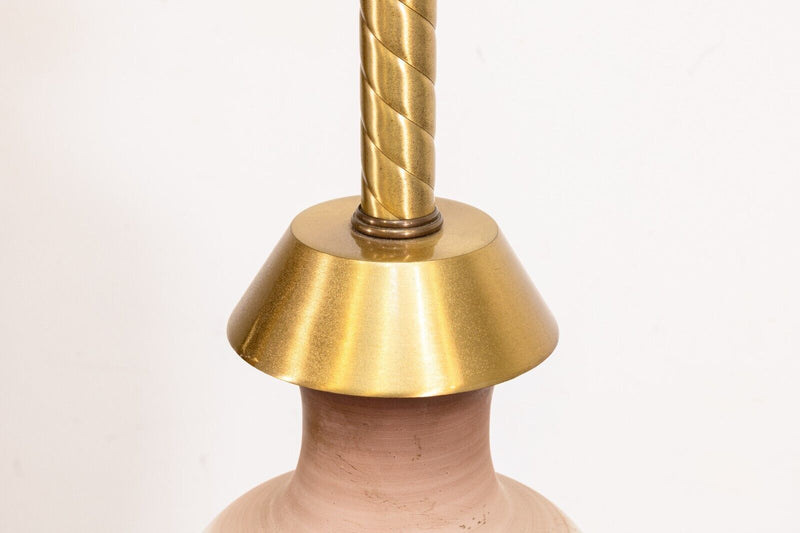 Weinberg Style Mid Centuy Modern Giraffe Design Glass Lamp with Brass Inlay
