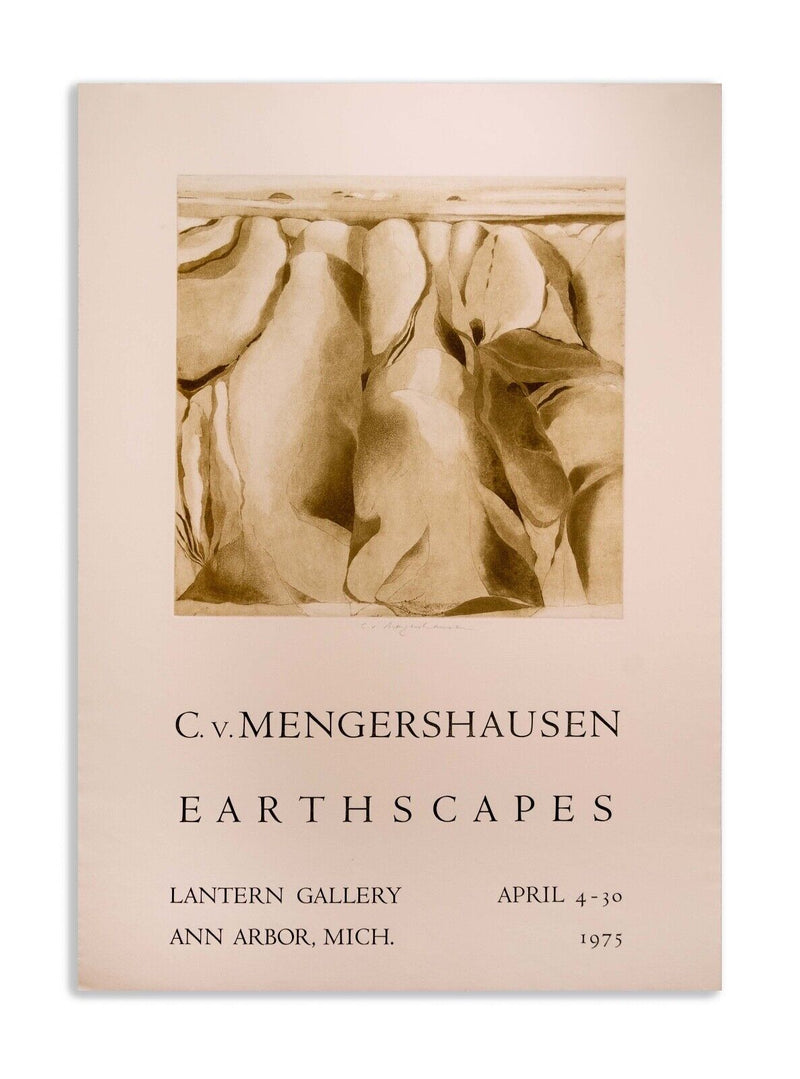 C. v. Mengershausen Earthscapes Lantern Gallery Signed Lithographic Poster