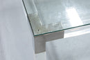 Design Institute America Glass Lucite and Chrome Modern Cocktail Coffee Table