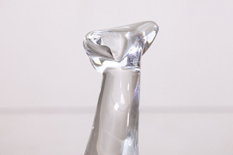 Baccarat Crystal Glass Cat Figurine Table Sculpture