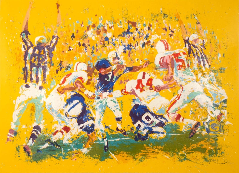 Leroy Neiman Touchdown Lithograph Signed 132/300 Framed