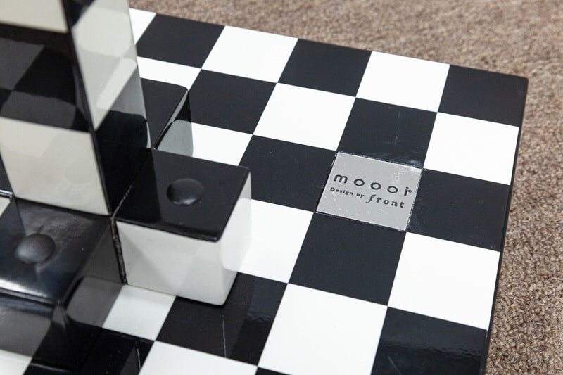 Moooi Chess Memphis Black and White Checkered Side Table Designed by Front