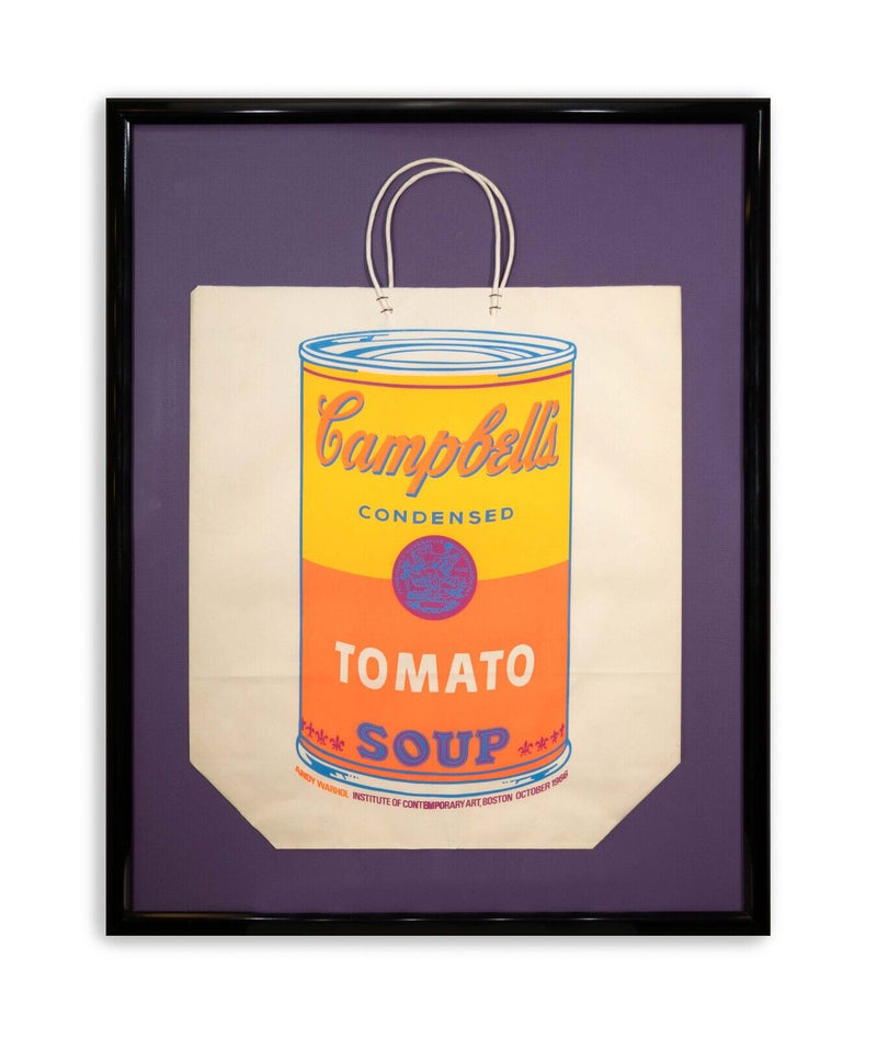 Andy Warhol Campbell’s Soup Can (Tomato) 1966 Silkscreen in Colors on Paper Bag