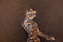 Joel Zaretsky Signed Contemporary Modernist Figurative Mixed Media Metallic Art