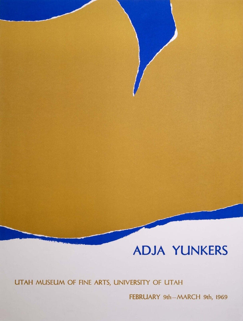 Adja Yunkers Utah Museum of Fine Art Lithographic Exhibition Poster Unframed '69