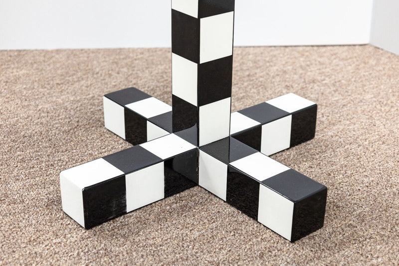 Moooi Chess Memphis Black and White Checkered Side Table Designed by Front