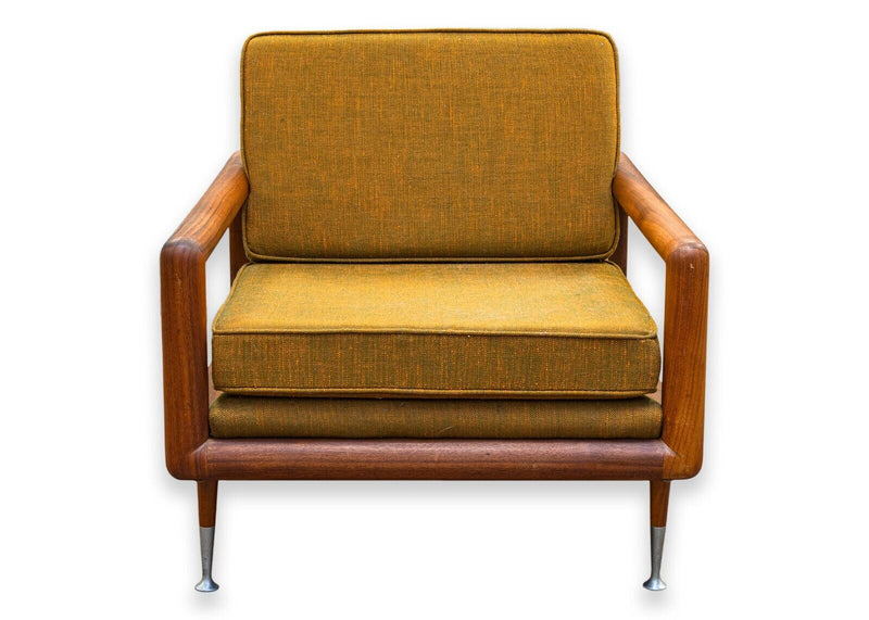 Mid Century Modern Robsjohn Gibbings Style Wood Frame Accent Lounge Armchair