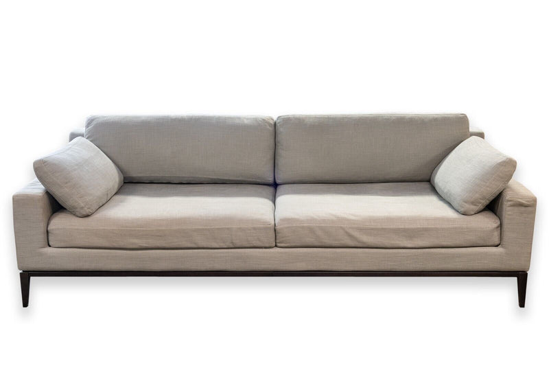 Restoration Hardware Italia Track Arm Sofa w Textured Weave and Down Filling