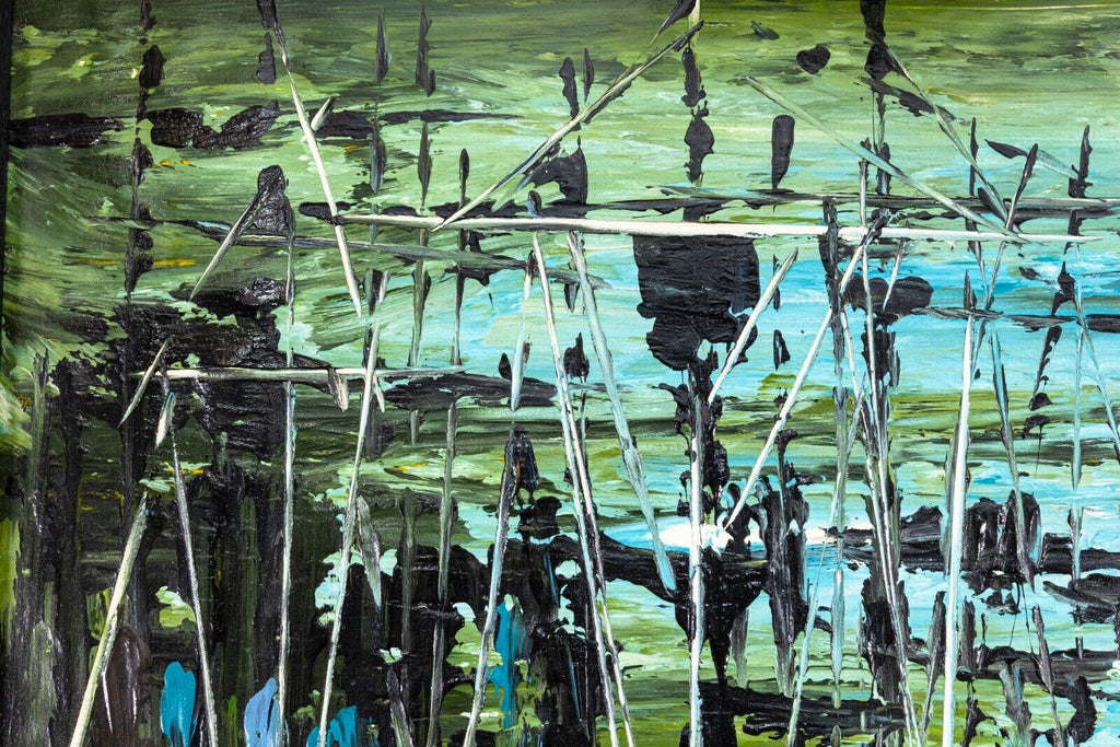 Etta Benjamin Cien Signed MidCentury Modern Impressionist Oil Paintin