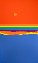 Richard Kozlow Spectrum Modernist Abstract Serigraph 1/1 Unframed 1980s