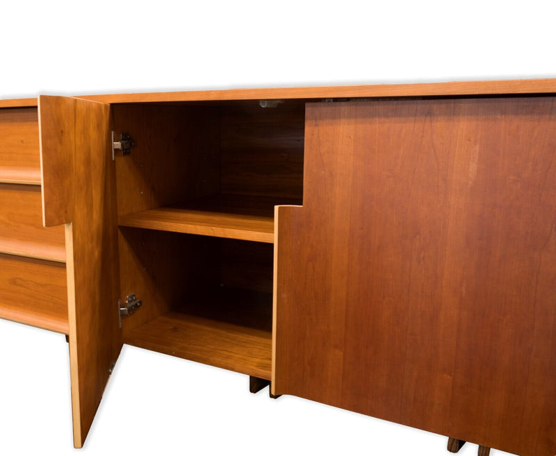 Contemporary Mod Mid Century Modern Style Bentwood Credenza Sideboard Dresser