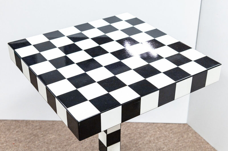 Moooi Chess Memphis Black and White Checkered Side Table Designed by Front