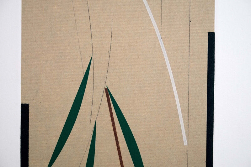 Stephen Edlich Untitled (Green Leaf) Pair of Modern Screenprints on Paper UF