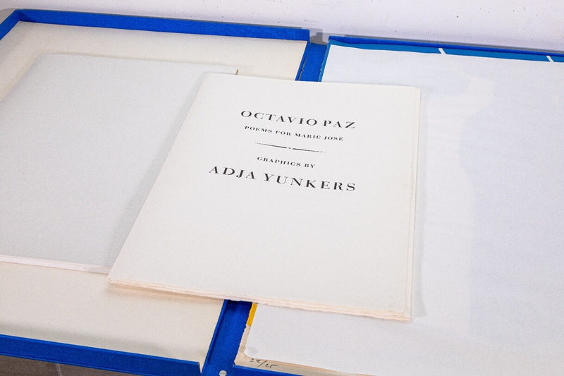 Adja Yunkers Graphics & Octavio Paz: Poems for Marie Jose Portfolio 1967 Edition