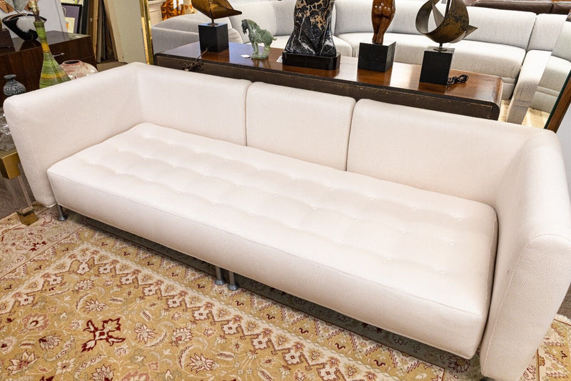 Contemporary Modern White Sofa In The Style of Ligne Roset