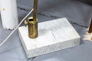 Brass and Acrylic Mid Century Modern Arc Floor Lamp with Marble Base