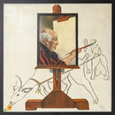 Thad Miller Picasso in the Easel Signed Oil Painting Somerset Series 1977 Framed