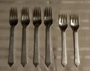 Set of 6x Georg Jensen Sterling Silver Forks Pyramid Set