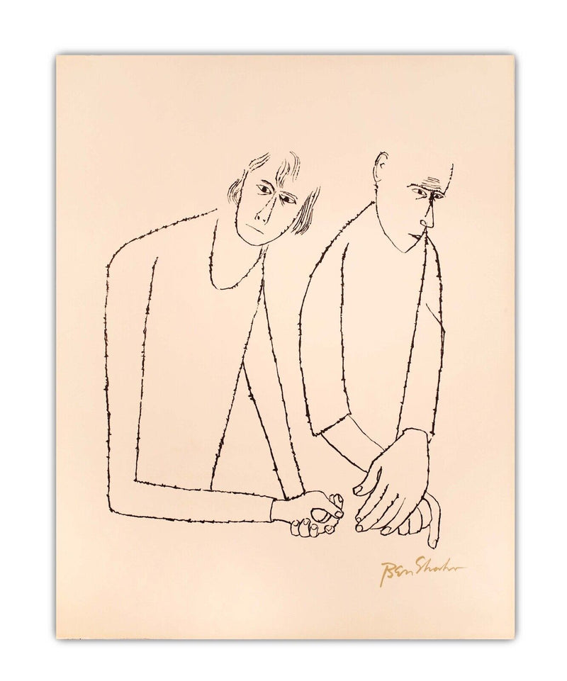 Ben Shahn To Parents Whom Modern Lithograph from the Rilke Portfolio 1968