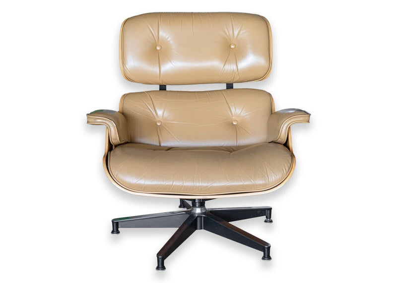 Herman Miller Eames Lounge Chair and Ottoman Beige 50th Anniversary Edition