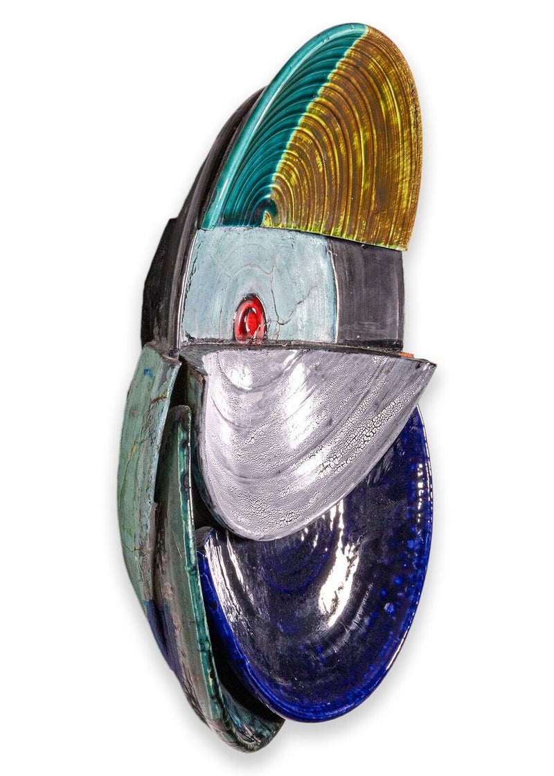 Kaiser Suidan Contemporary Postmodern Multicolor Ceramic Wall Hanging Sculpture