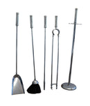 Art Deco Set of 4 Chrome Fireplace Tools