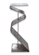 Postmodern Metal Steel Curved Sculptural Pedestal Display Base 1970s