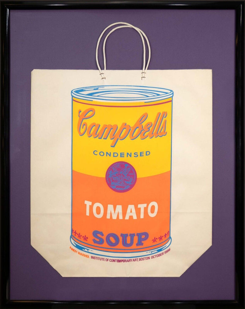 Andy Warhol Campbell’s Soup Can (Tomato) 1966 Silkscreen in Colors on Paper Bag