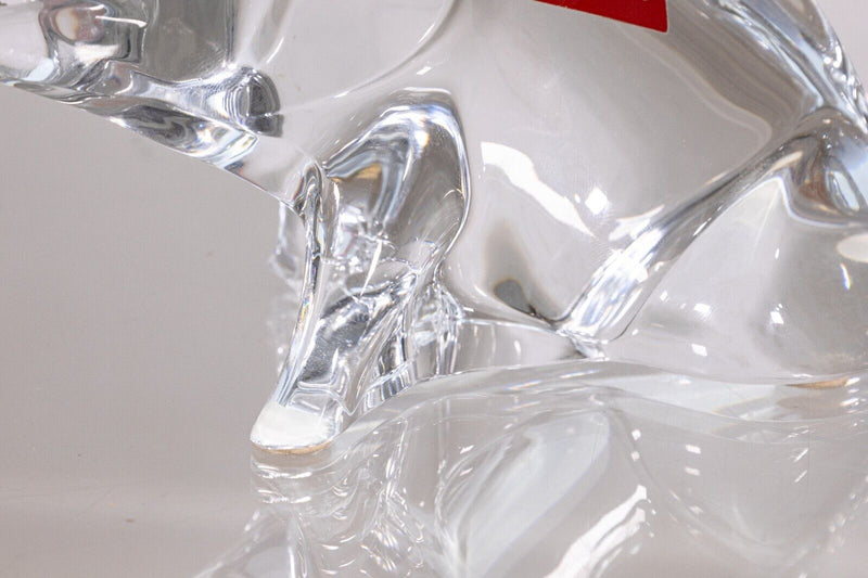 Baccarat Crystal Glass Boar Figurine Table Sculpture