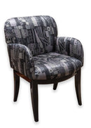 Set of 4 Milo Baughman for Thayer Coggin Black Cushioned Dining Armchairs