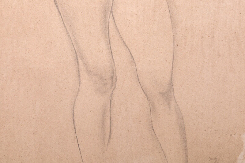 George Grosz Nude (Female) Signed Pencil & Charcoal on Paper Original Drawing