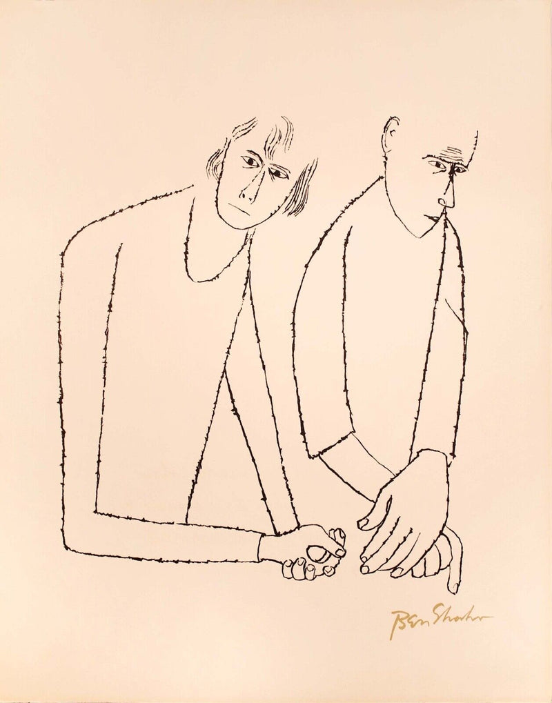 Ben Shahn To Parents Whom Modern Lithograph from the Rilke Portfolio 1968