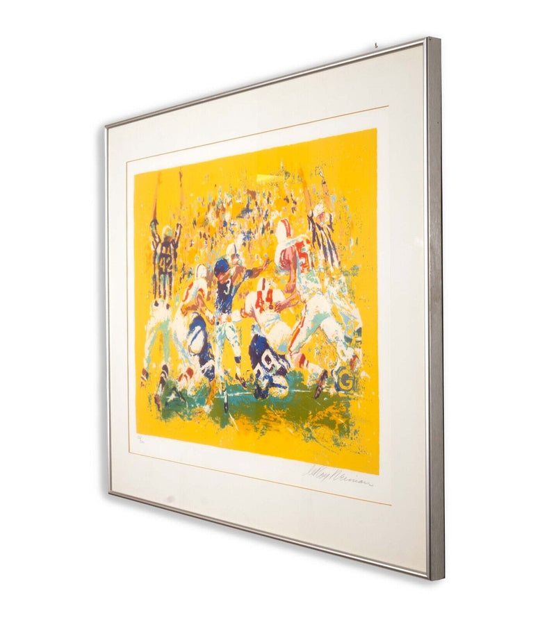 Leroy Neiman Touchdown Lithograph Signed 132/300 Framed