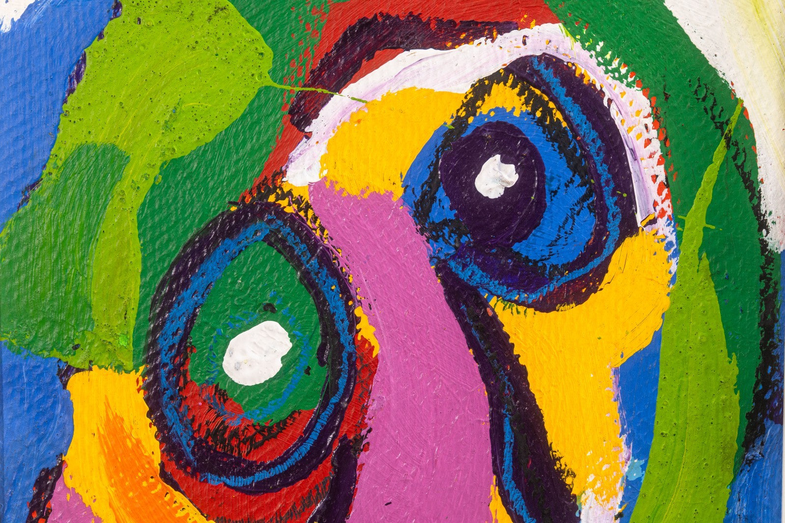 Karel Appel, Tete 1968 Signed Original Acrylic on Board CoBrA Art