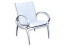 Pair of Tropitone Contemporary Modern Silver Aluminum Outdoor Patio Armchairs