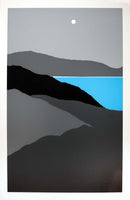 Richard Kozlow Moon River Signed Modernist Serigraph 54/100 Unframed 1980s