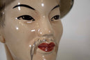 Goldscheider Pair of Japanese Hand Painted Porcelain Mid Century Modern Busts