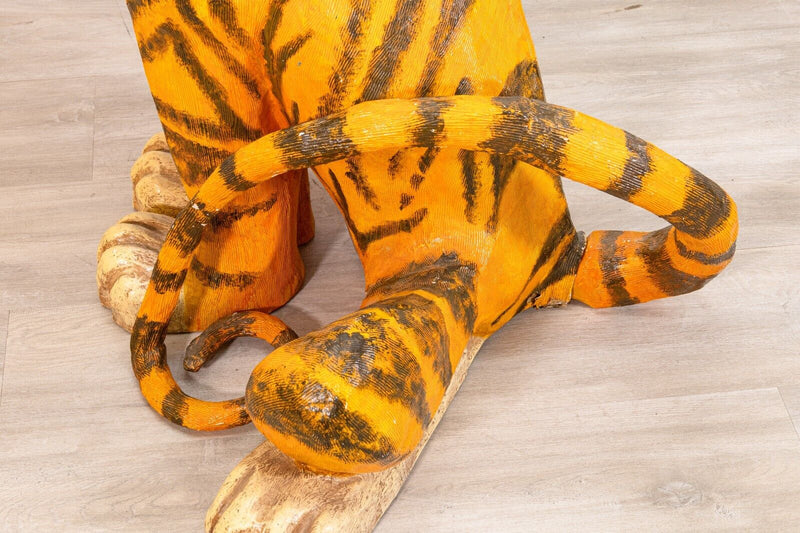 Jeanne Valentine S.A. Tiger Mid-Century Modern Papier-Mache Sculpture 1960s