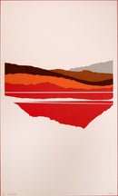 Richard Kozlow Reflection Signed Modernist Serigraph 51/100 Unframed 1980s