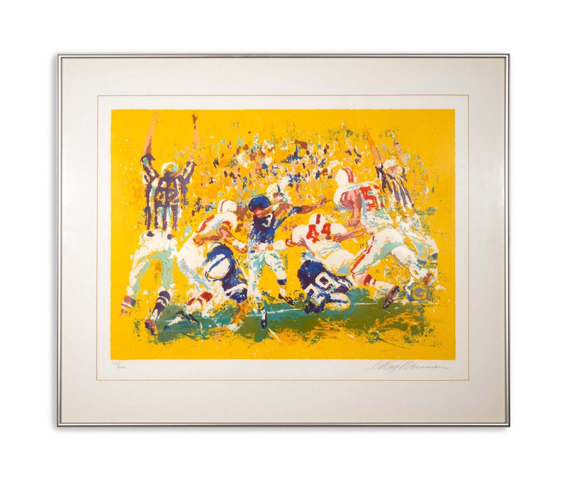 Leroy Neiman Touchdown Lithograph Signed 132/300 Framed