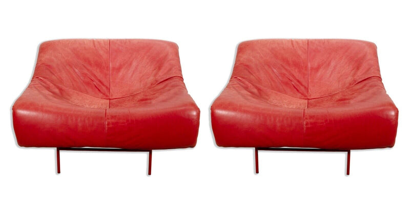 Pair of Red Butterfly Chairs by Gerard Van Den Berg for Montis Netherlands 1990