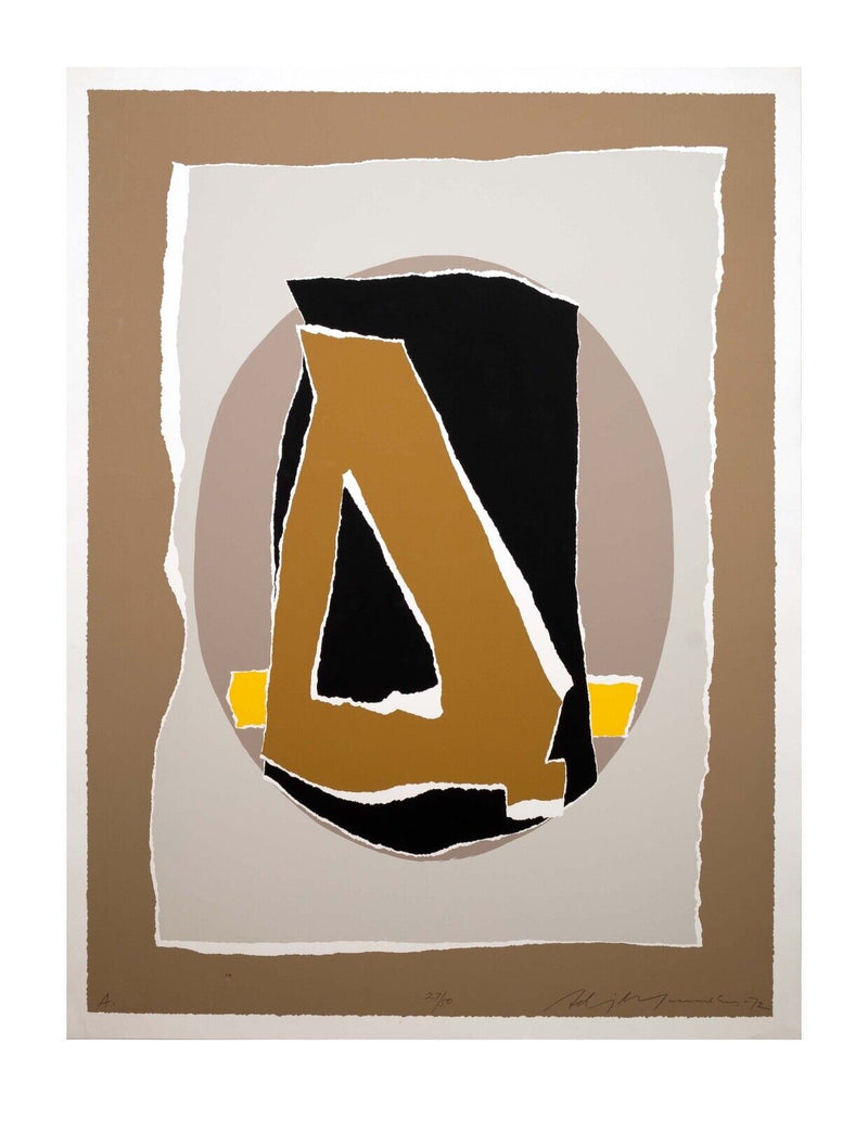 Adja Yunkers A Signed Modern Abstract Serigraph on Paper 27/50 Unframed 1972