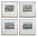 Johannes Kip Set of Four Bird’s Eye English Estate Views Engravings on Paper