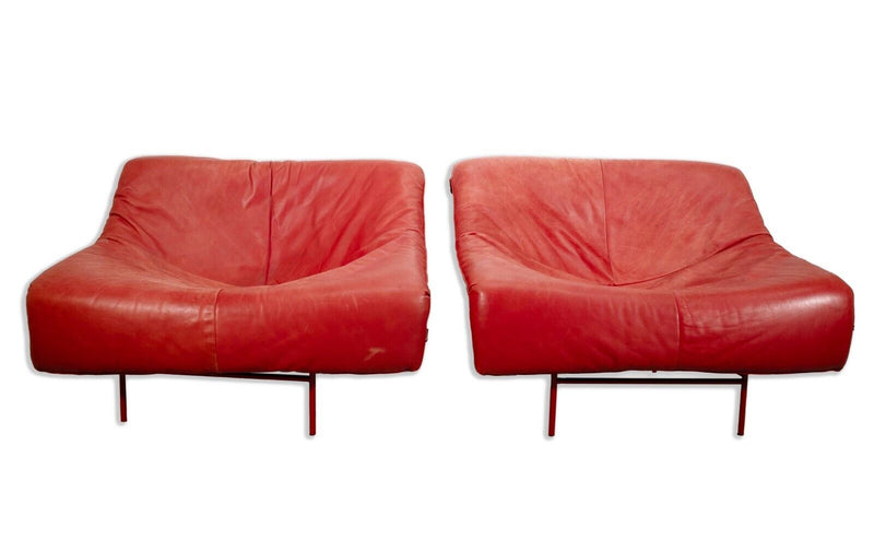 Pair of Red Butterfly Chairs by Gerard Van Den Berg for Montis Netherlands 1990