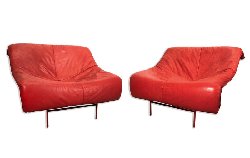 Pair of Red Butterfly Chairs by Gerard Van Den Berg for Montis Netherlands 1990