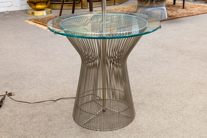Warren Platner Style Metal and Glass Mid Century Floor Table Lamp