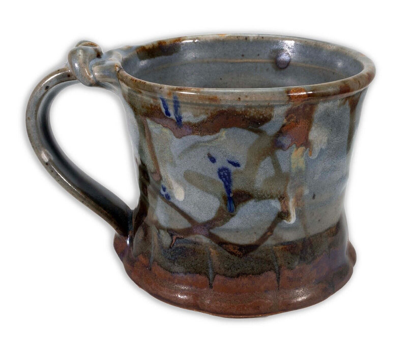 John Glick Ceramic Stoneware Mug IX Stamped Plum Tree Pottery